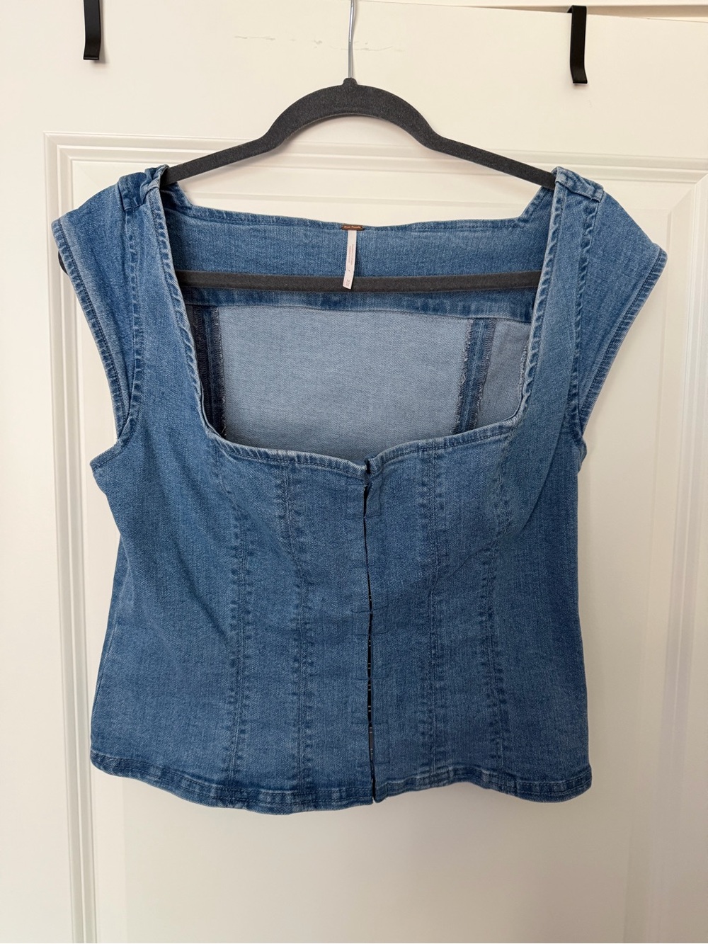 Free People Blue Denim Corset
